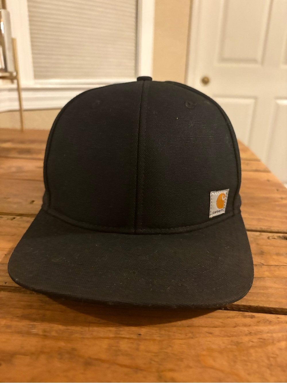 Carhartt Black Cap with Woven Logo Patch